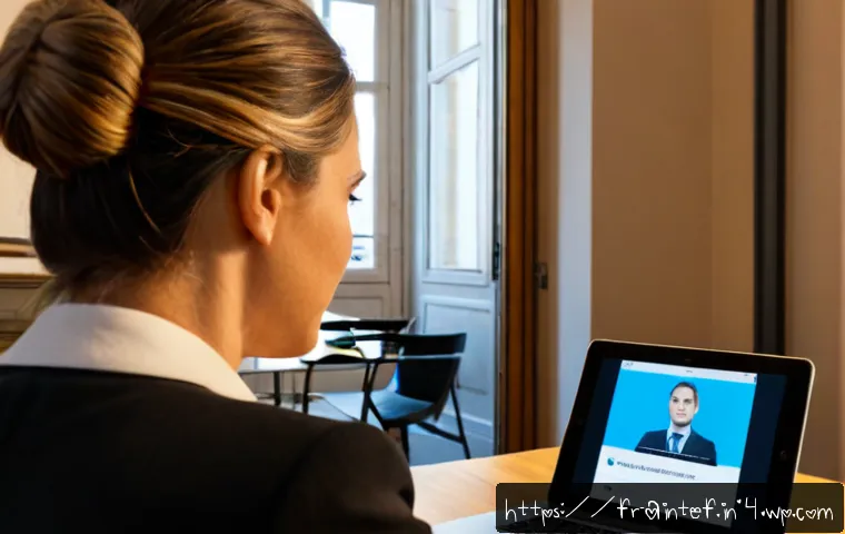 AI 테라피의 법적 쟁점 - Photorealistic French legal consultation about AI therapy: a middle-aged woman in a modern Paris law...